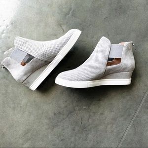 Linea Paolo grey cut out wedge sneaker